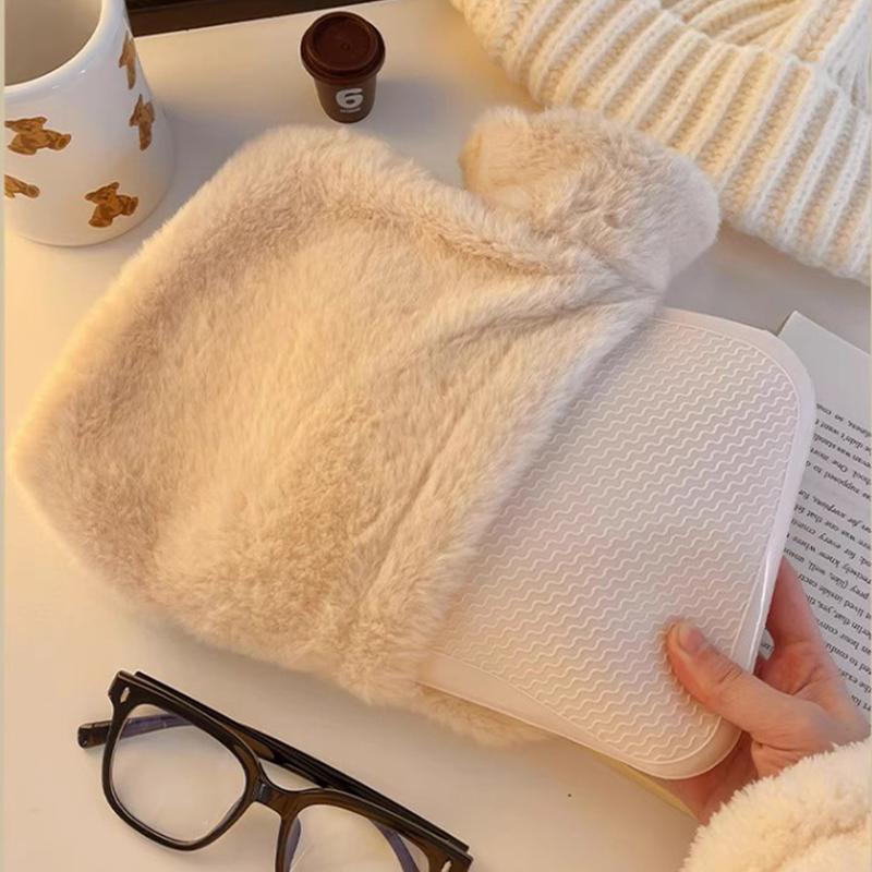 Kawaii Hot Water Bottle Bag For Women Period Pain Plush Rubber Hand Belly Foot Body Warmer Cute Insulating Hot Water Bag Gift