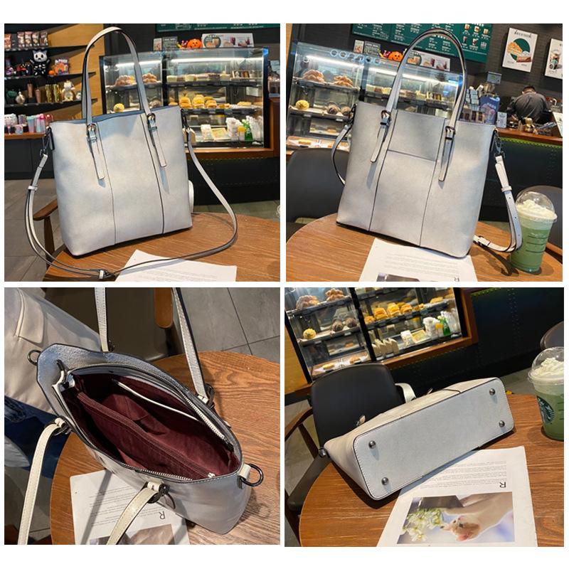 New Fashion Large Capacity Single Shoulder Crossbody Bag European and American Retro Oil Wax Pitot Bag