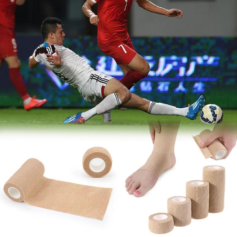 1-1pc Elastic Breathable Sports Self Adhesive Tape Medical Adhesive Bandage Stretch Non Woven Athletic Bandages for Wrist Ankle