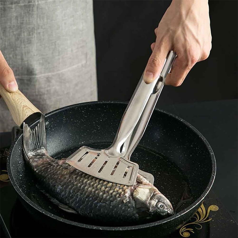 Fried Fish Clip Barbecue Food Clip Stainless Steel Bread Tongs Kitchen Utensil