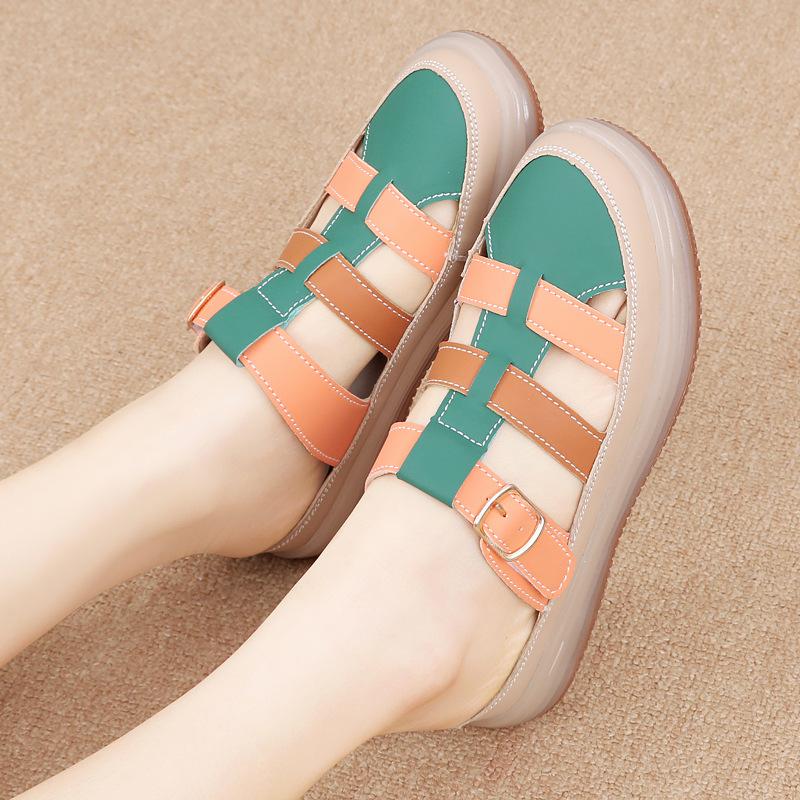 Sandals summer new flat-bottomed casual comfortable soft-soled jelly shoes non-slip Roman shoes