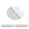 100Pcs Hair Heat Shield Guards with Scale Single Hole PVC Clear Fusion Glue Protector Hair Extension Tools for Hair