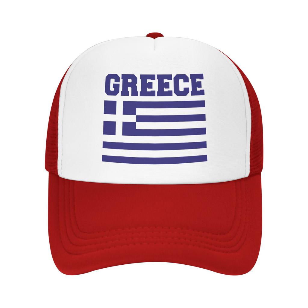 Greece Greek Trucker Cap Baseball Hat for Men Women Teens Suitable for All Seasons Mens Dad Hats Mesh Snapback