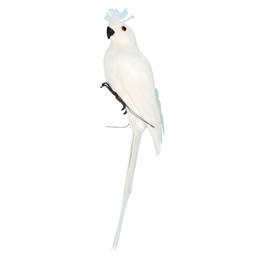 Colorful Parrots Birds Model Outdoor Home Garden Tree Decor Window Garden Decoration Bird Foam Feather Gnomes Garden Statue
