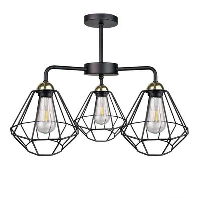 Ceiling Lamp 3xE27 FOSKAL BLACK/GOLD