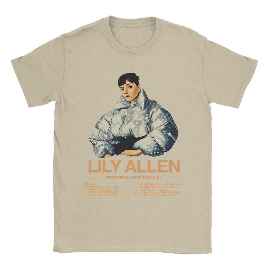 Hipster Lily Allen West End Girl Tour 2026 T-shirts för Unisex Rund Hals Ren T-shirt Kortärmad T-shirt Plus Size Kläder