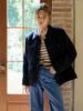 Lenina Evan Wool Bomber Jacket_Navy