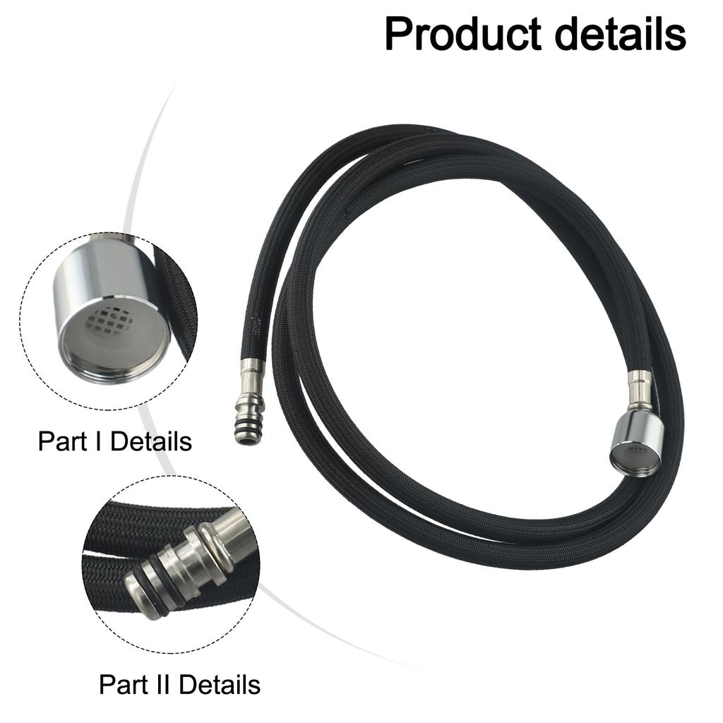 Home Improvement Kitchen Faucet Hose 1.5m Faucet Hose Long And Flexible Metal Heads High Density Nylon For Kitchen Faucets