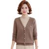 Mom's 2025 Winter Two-Piece Style Plus Velvet Sweater for Middle-Aged & Elderly Women - Thickened Autumn/Winter Velvet Base Layer Shirt