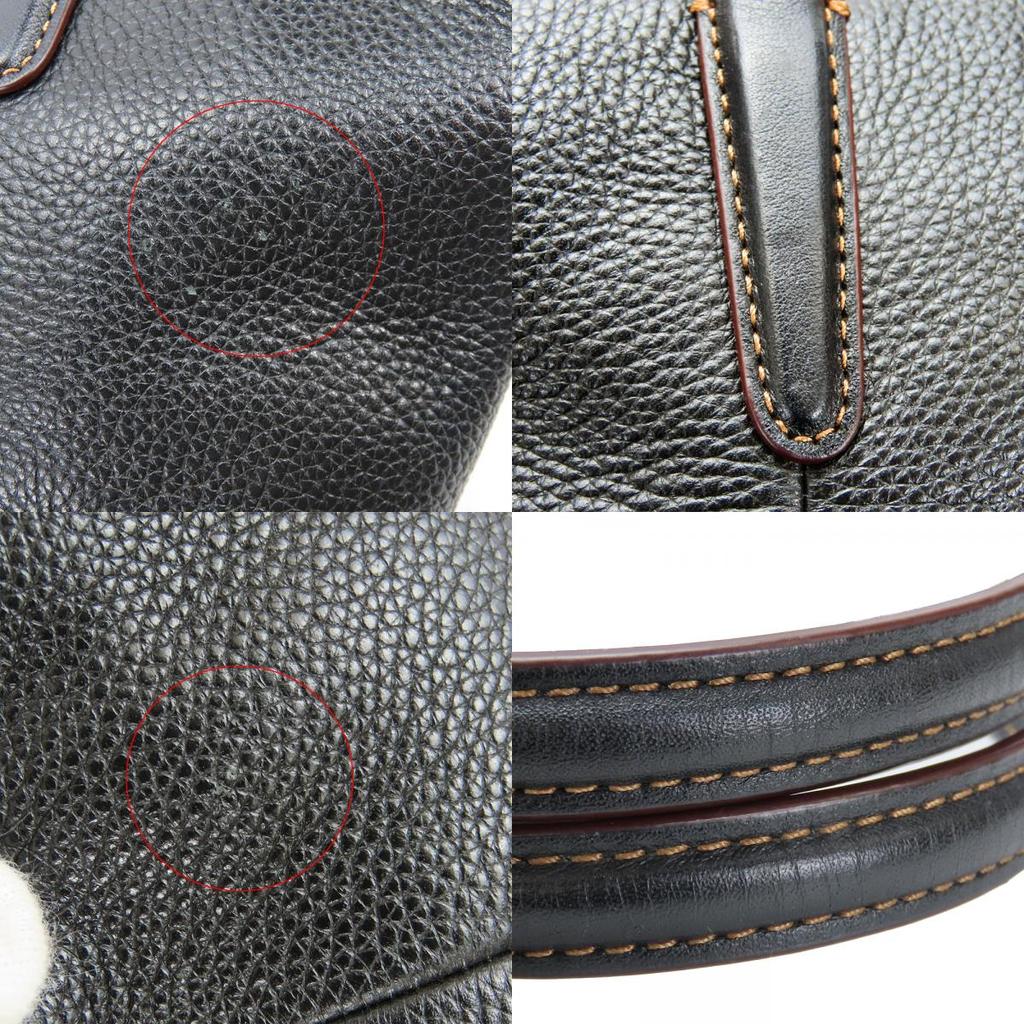 Used COACH Handbag F59354 leather black Butterfly motif