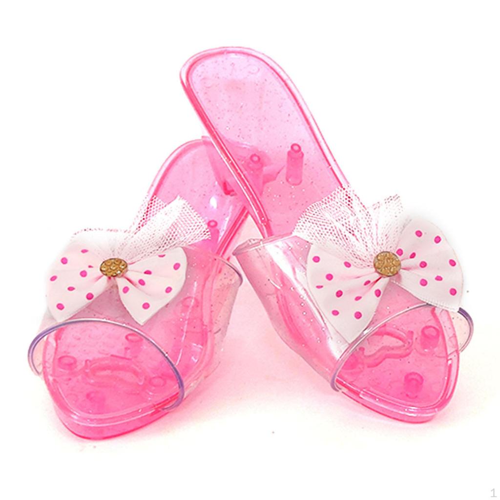 Princess Dress Up Shoes Jelly Sandals for Girls Beach Role Playing