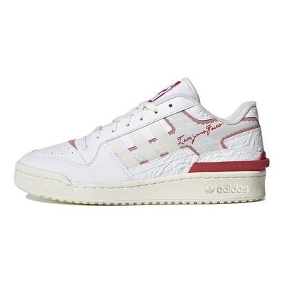 Originals Forum Exhibit Low 2 Comfortable Versatile Low-Top Skate Shoes Women Sneaker White Red IE7996
