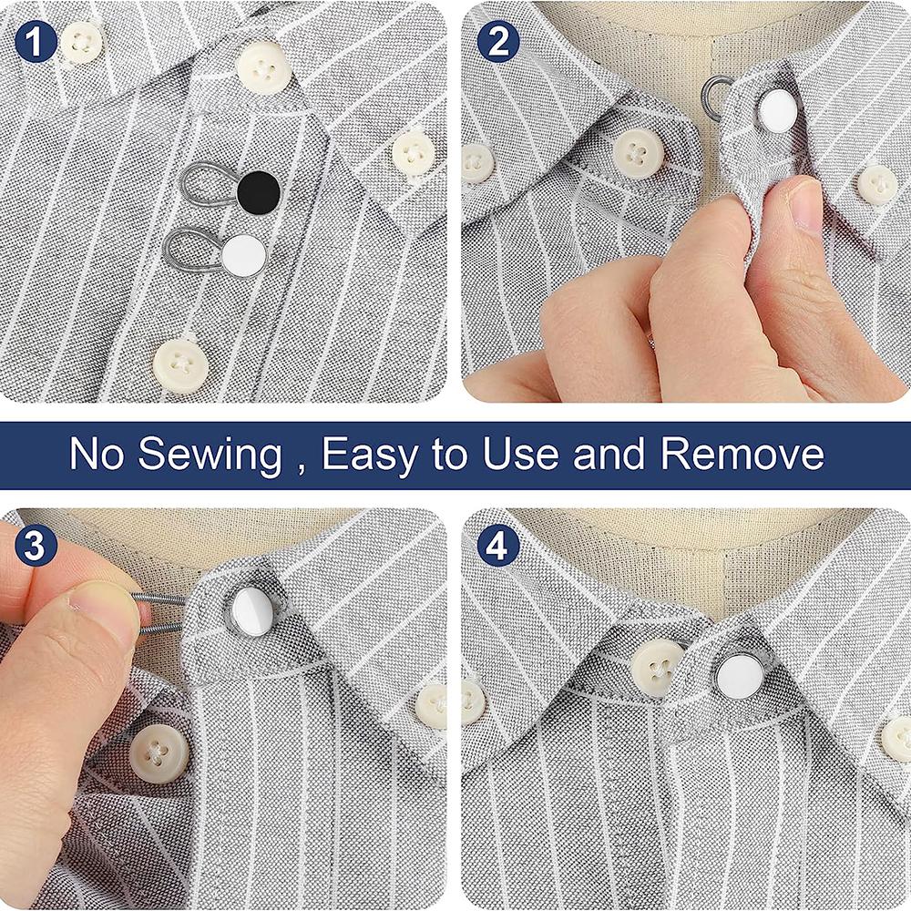 Pants Button Extender Shirt Collar Extenders Jeans Waist Extender Metal Button No Sew Button for Extender Jeans Pants Collar
