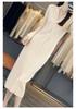 Women's V-Neck Cable Knit Wool Dress - Slimming Over-the-Knee Style with Long Sleeves and Slit for Autumn/Winter