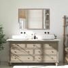 Wall Bathroom Mirror, 50 X 70 Cm Wall-Mounted Mirror for Living Room, Bedroom, Hallway, Grey