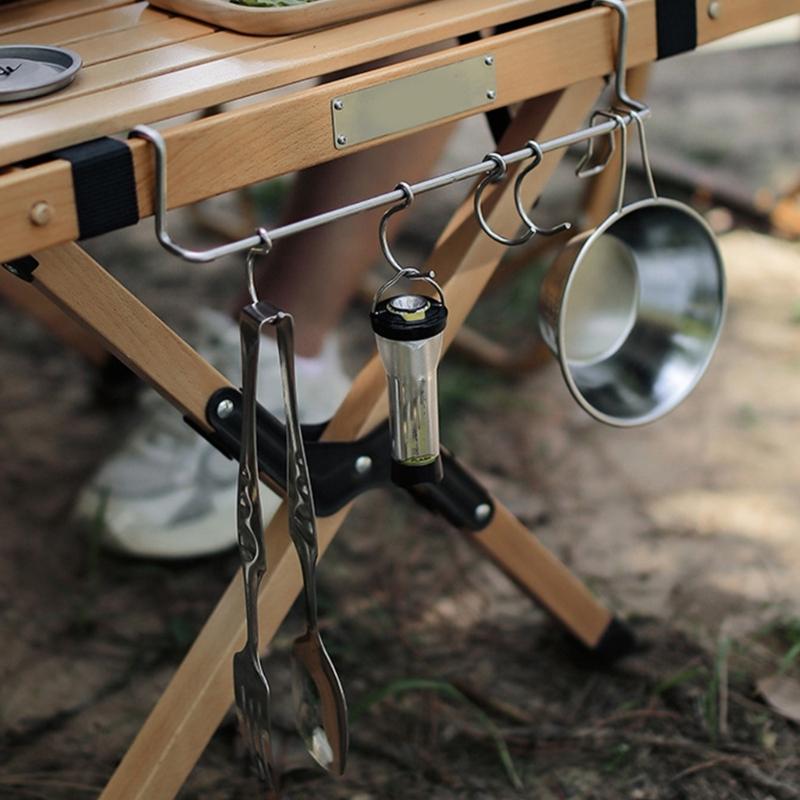 Kitchen Table Side Hanger Extender Shelf Stainless Steels Outdoor Table Extender Management Rack With S Hook Easy To Use