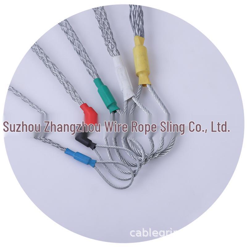 Hot-dip Galvanized Stainless Steel Cable Mesh Sleeve for Pipeline Pulling (Single Eye Snake Skin Design)