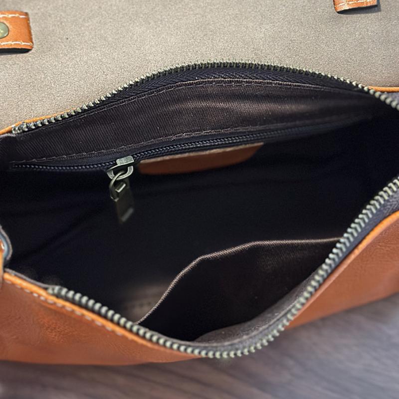 Johnature Ретро натуральная кожа маленькая сумка для женщин универсальные коровья кожа — фото 12