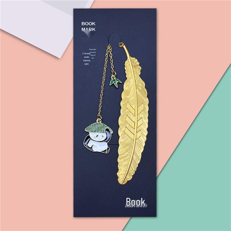 Elegant Metal Panda Bookmark Gift Box - Chinese Style for Teacher's Day, Graduation & Birthdays