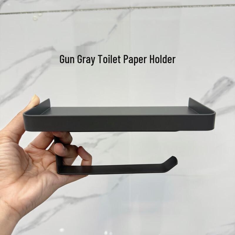 Yu Shiyi K21 Wall-Mounted Bathroom Shelf & Tissue Dispenser - 2 Pack