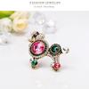 Women Lady Fashion Cartoon Lovely Colorful Dog Puppy Brooch Clothing Accessories