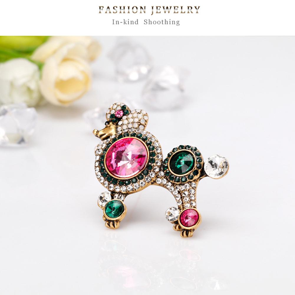 Women Lady Fashion Cartoon Lovely Colorful Dog Puppy Brooch Clothing Accessories