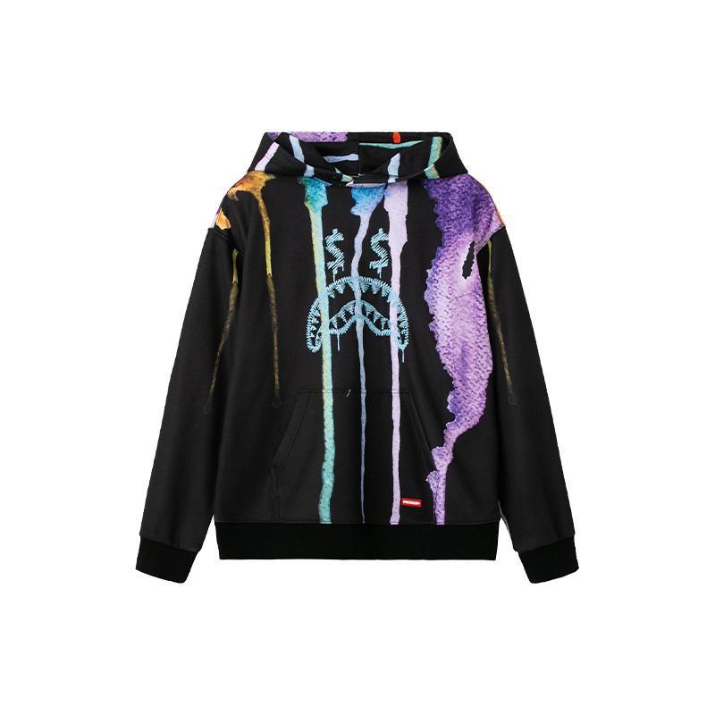 Sprayground Shark Mouth Print Color Block Loose Fit Hoodie Unisex Hoodies W0833320