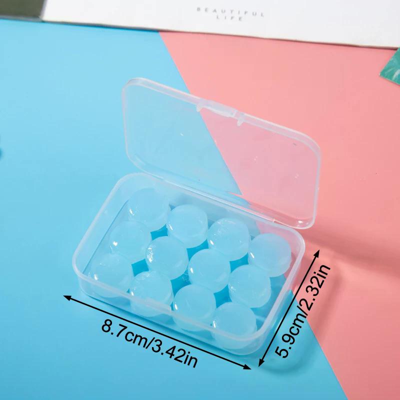 Силіконові беруші для сну Зменшення шуму Проти хропіння Звукоізоляція Беруші для плавання Водонепроникні Тихий сон