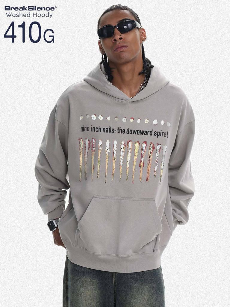 2025 Nine Inch Nails 3D Hooded Terry Knit Sweatshirt - Autumn/Winter Collection