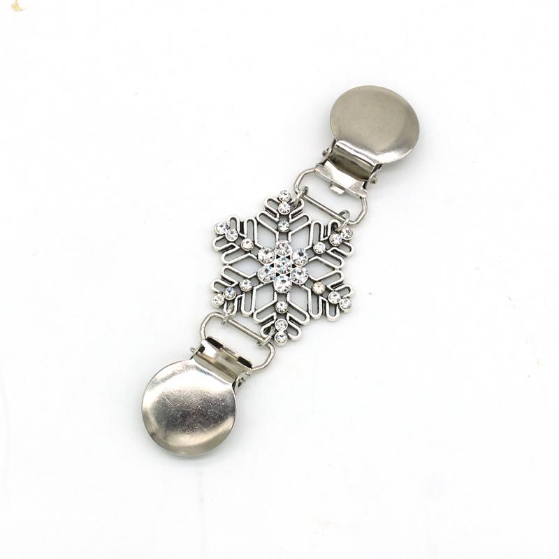 Rhinestone Flower Shape Cardigan Clip Vintage Scarf Buckle Vest Clip Fasteners for Clothes Haberdashery Sewing Clothing Clip