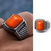 Retro Colorful Gemstone Men's Fashion Punk Hip Hop Accessory Ring