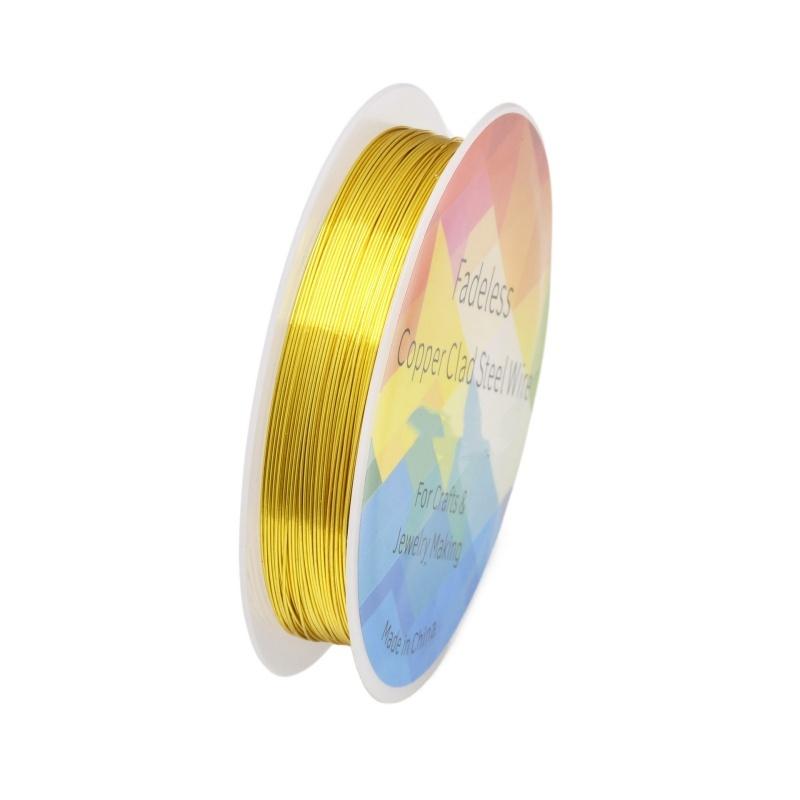 20/100m/Rolle Fadensicherer Kupferdraht für Schmuckherstellung DIY Armband Halskette DIY Farbecht Perldraht Kordel Schnur Material