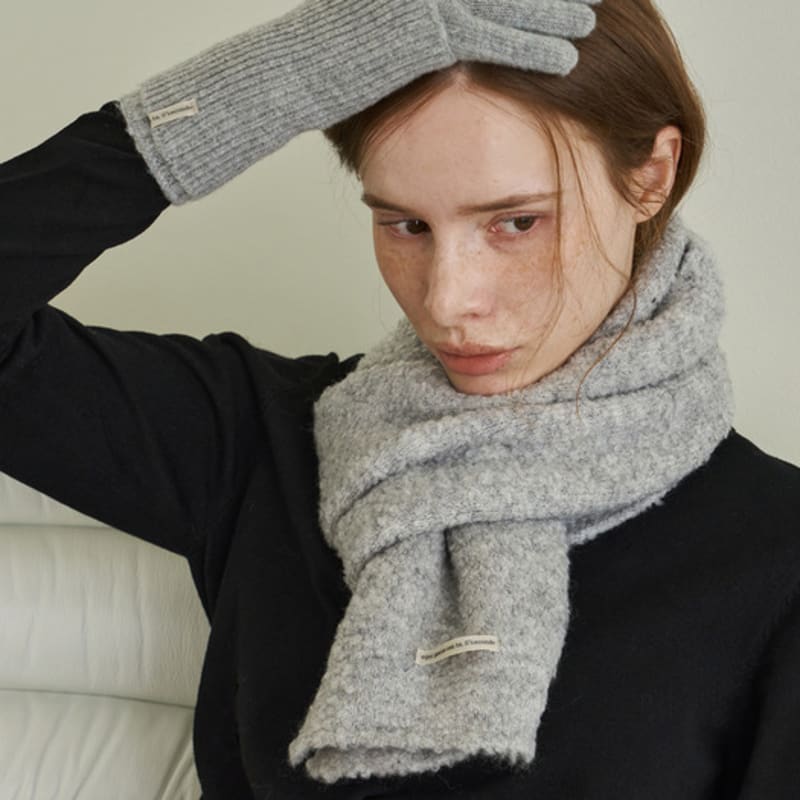 Ssecondo [SET]Wool blended gloves & hand-warmer SET, Bianca_3 colors