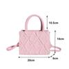 Women's Small Square Bag Diamond Shaped Pattern Raw Edge Shoulder Bag Fashion Trend Crossbody Bag Female Handbag CLE