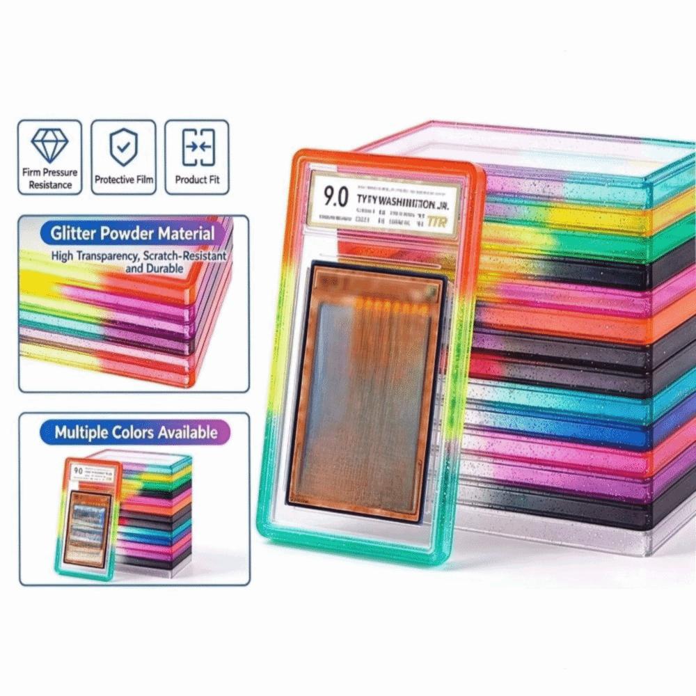 PSA 35PT Graded Card Holder Glitter Gradient Trading Card Display Sleeve PTCG Cards