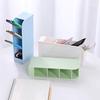 Office Shelves Wheat Straw Four Compartments Multifunctional Storage Box Kitchen Desk Pen Holder