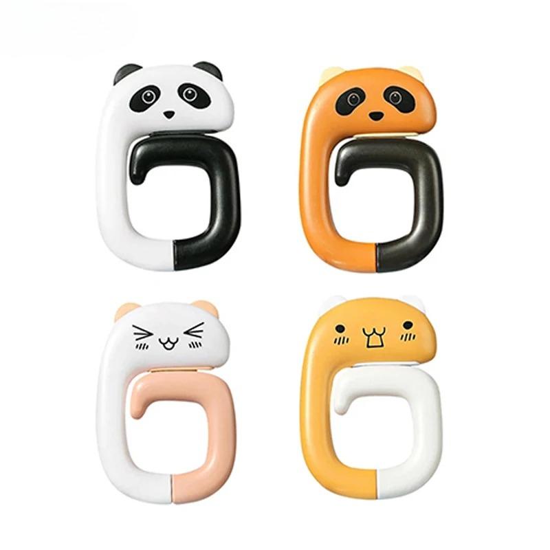 

Милый портативный крючок для сумки, пластиковый настольный крючок в виде животного, кошелек, дорожная сумка, органайзер, держатель, офисный декор, пластиковые боковые крючки для стола