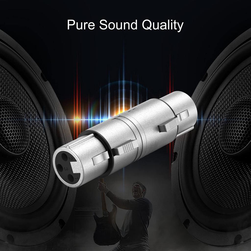 CableCreation Cannon Kabel XLR 3 Pin Buchse auf 3 Pin Buchse Cannon Stecker Mikrofon Konverter Adapter XLR,