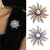 Vintage Style Brooch Sunflower Shape Pin for Women, Rhinestones Inlaid Dress, Coat, Shawl, Versatile Accessory Mother, Wedding Sweater