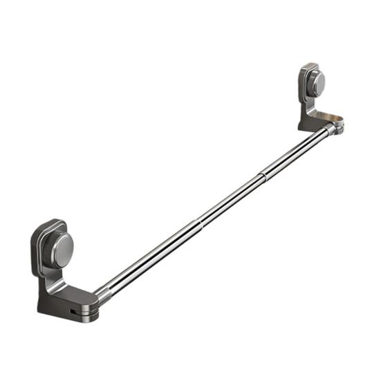 Sandal Rack Wall Mounted Shoe Organizer with Strong Suction Cup Telescopic Rod Quick Install Shelf for Bathroom