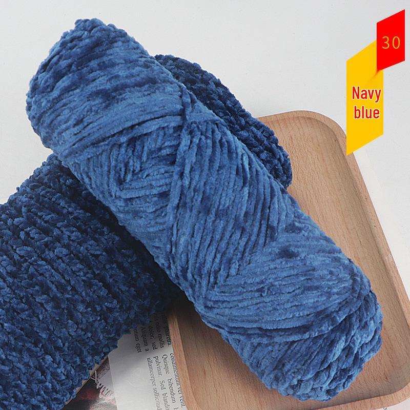 Chenille Gold Velvet Chunky Yarn Kit for Hats, Scarves, Sweaters, Dolls, and DIY Knitting