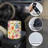 Cute Hippie Flower Mini Car Trash Can Car Trash Can Car Storage Bag Waterproof Multifunctional Car Organizer Car Accessories Suitable for Women