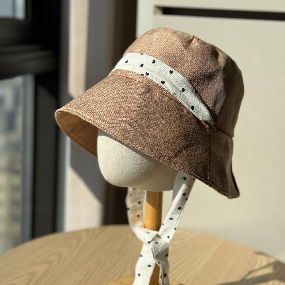 

Casual Polka Dot Ribbon Women Fisherman Hat Lace Wide Brim Summer Sun Hat Cotton Sun Protection Sunscreen Visor Cap Camping XS（old） хакі
