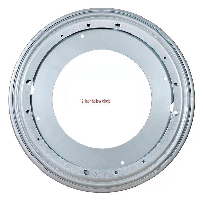 3-12 Inch Universal Black Iron Rotating Base with Full Ball Bearings for Furniture, TV Cabinets, and Bookshelves