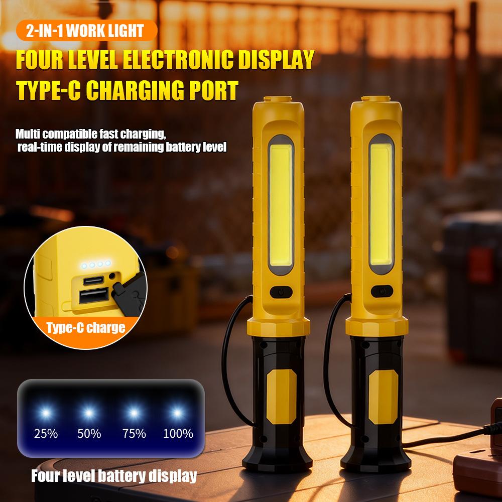 Mechanic Under Hood Light 4000mAh Rechargeable Cordless Car Hood Light 2000LM with Hooks for Inspection Workshop Emergency