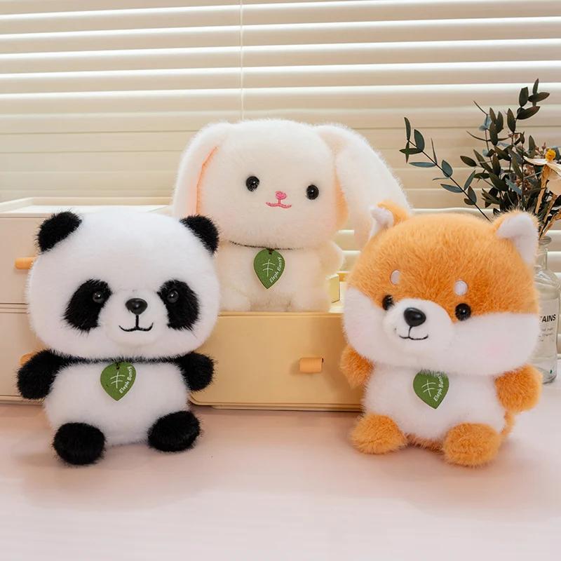 15cm Kawaii Stuffed Animal Corgi Panda Rabbit Plush Toys Small Pink Pig Soft Doll Cute Desk Companion Girl Boy Birthday Gift