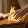 Rabbit Night Light Decorative Figurine Glowing Table Lamp Bedroom Ornament Soft Light Nighttime Ambient Lighting for Kids and Adults
