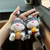Cute Plush Cat Keychain Soft Doll Accessory Perfect For Kids Gifts And Car Decor