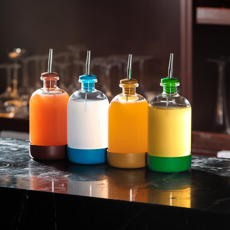 Inmeet Bar Επαγγελματικό Μπουκάλι Εμβάπτισης Πολλαπλών Χρήσεων για Κρασί Χυμό Λάδι με Πώμα - Γυάλινο Μπουκάλι για Οικιακή Χρήση 450ML 1 ΤΕΜ