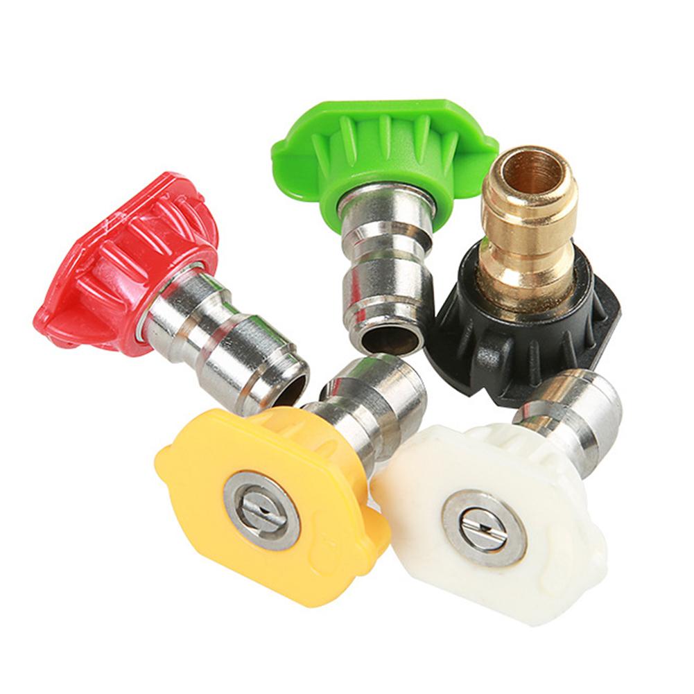 5pcs Washer Snow Foam Spray Nozzle High Pressure 2.5 GPM 0-40 Degree 3600 PSI/250 BAR Lance Spray Nozzle Tip 120*100*60mm